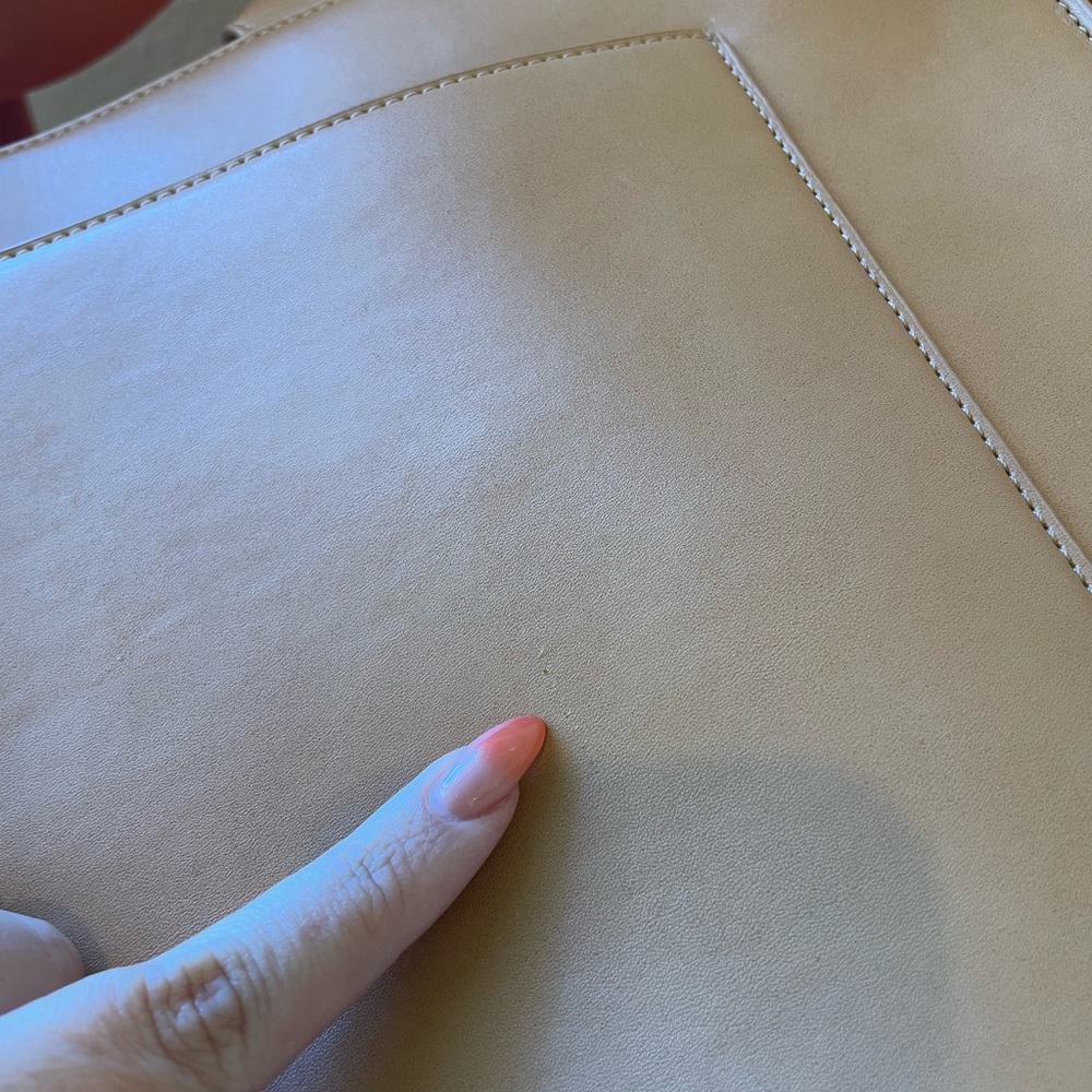 Dagne Dover Tan Leather Tote Shoulder Bag - Picture 7 of 12